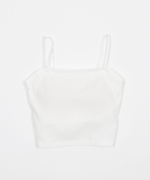 WEGO（ウィゴー）の「WEGO/【26年春夏新作】なちゅ盛れ2WAYカップインショートキャミ（タンクトップ・レディース・ホワイト/ブラック・SMALL/MEDIUM）」の8枚目の写真