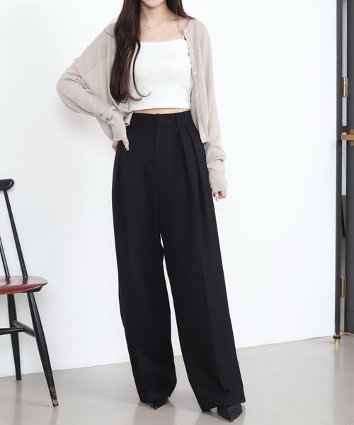 WEGO（ウィゴー）の「WEGO/【26年春夏新作】【接触・吸湿冷感】カップ付き なちゅ盛れ2WAYショートキャミ（キャミソール・レディース・ホワイト/ブラック・SMALL/MEDIUM）」の15枚目の写真