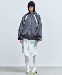 HOOD WIND ZIP-UP JACKET_CHARCOAL