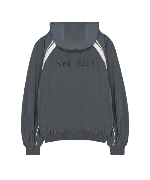 NICK&NICOLE(ニックアンドニコール)の「HOOD WIND ZIP-UP JACKET_CHARCOAL(ブルゾン・レディース・その他・FREE)」の4枚目の写真
