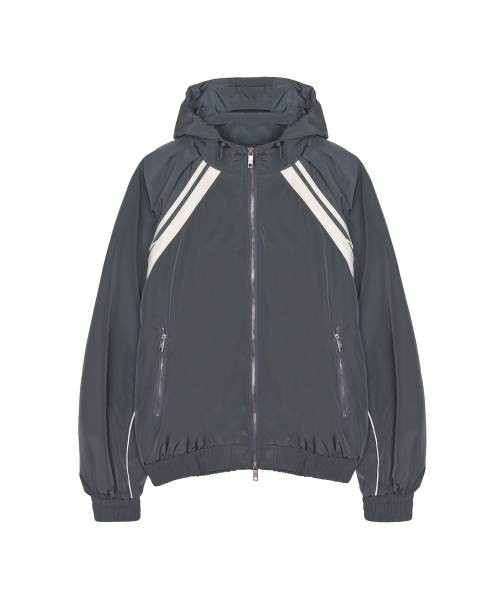 NICK&NICOLE(ニックアンドニコール)の「HOOD WIND ZIP-UP JACKET_CHARCOAL(ブルゾン・レディース・その他・FREE)」の5枚目の写真