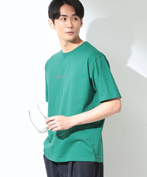 THE SHOP TK (ザ ショップ ティーケー )の「【なめらかでソフトな肌触り】ロゴ コットン半袖Tシャツ 洗濯機OK(Tシャツ/カットソー・メンズ・グリーン/ブルー系その他/オフホワイト/レッド系1・02/03/04)」の6枚目の写真