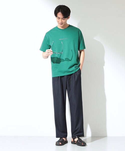 THE SHOP TK (ザ ショップ ティーケー )の「【なめらかでソフトな肌触り】ロゴ コットン半袖Tシャツ 洗濯機OK(Tシャツ/カットソー・メンズ・グリーン/ブルー系その他/オフホワイト/レッド系1・02/03/04)」の7枚目の写真