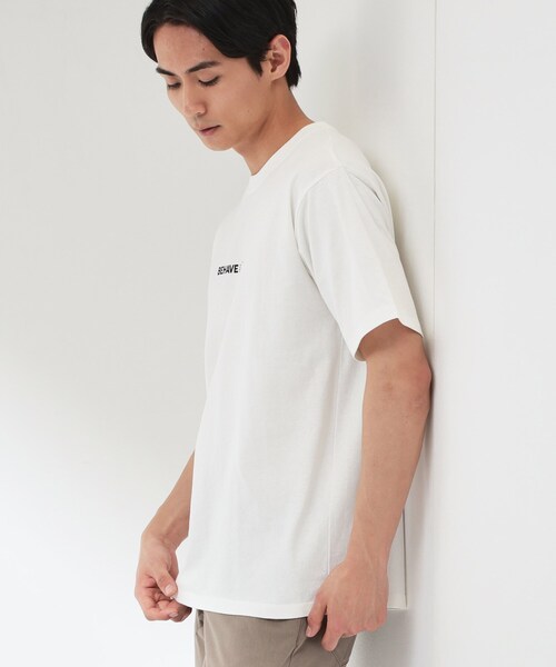 THE SHOP TK (ザ ショップ ティーケー )の「【なめらかでソフトな肌触り】ロゴ コットン半袖Tシャツ 洗濯機OK(Tシャツ/カットソー・メンズ・グリーン/ブルー系その他/オフホワイト/レッド系1・02/03/04)」の10枚目の写真