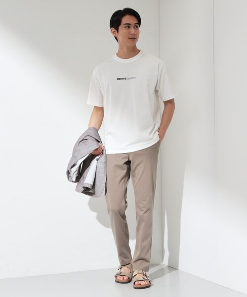 THE SHOP TK (ザ ショップ ティーケー )の「【なめらかでソフトな肌触り】ロゴ コットン半袖Tシャツ 洗濯機OK(Tシャツ/カットソー・メンズ・グリーン/ブルー系その他/オフホワイト/レッド系1・02/03/04)」の11枚目の写真