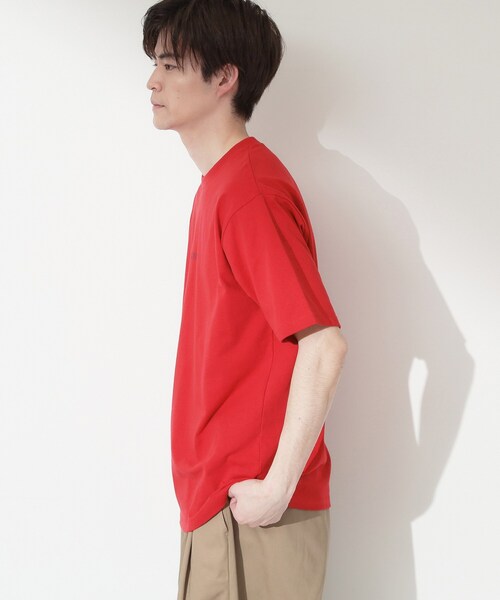 THE SHOP TK (ザ ショップ ティーケー )の「【なめらかでソフトな肌触り】ロゴ コットン半袖Tシャツ 洗濯機OK(Tシャツ/カットソー・メンズ・グリーン/ブルー系その他/オフホワイト/レッド系1・02/03/04)」の14枚目の写真