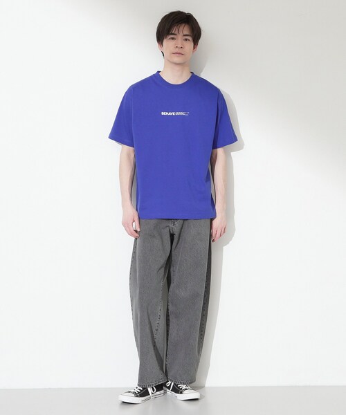 THE SHOP TK (ザ ショップ ティーケー )の「【なめらかでソフトな肌触り】ロゴ コットン半袖Tシャツ 洗濯機OK(Tシャツ/カットソー・メンズ・グリーン/ブルー系その他/オフホワイト/レッド系1・02/03/04)」の19枚目の写真