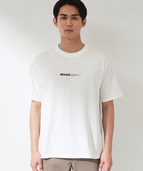 THE SHOP TK (ザ ショップ ティーケー )の「【なめらかでソフトな肌触り】ロゴ コットン半袖Tシャツ 洗濯機OK(Tシャツ/カットソー・メンズ・グリーン/ブルー系その他/オフホワイト/レッド系1・02/03/04)」の21枚目の写真