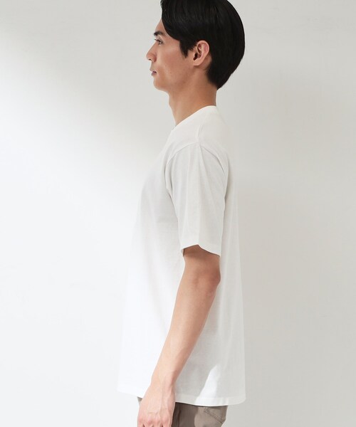 THE SHOP TK (ザ ショップ ティーケー )の「【なめらかでソフトな肌触り】ロゴ コットン半袖Tシャツ 洗濯機OK(Tシャツ/カットソー・メンズ・グリーン/ブルー系その他/オフホワイト/レッド系1・02/03/04)」の22枚目の写真