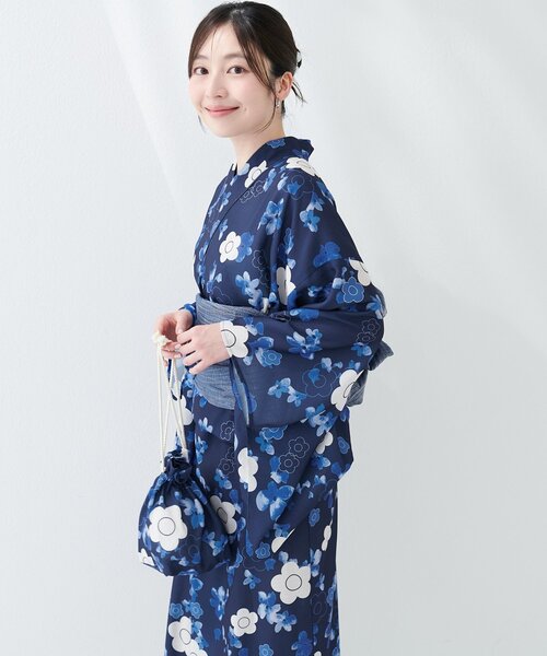 natural couture(ナチュラルクチュール)の「〈MARY QUANTコラボ〉セパレートスカート浴衣(浴衣・レディース・ネイビー/ベージュ系その他/パープル系その他・FREE)」の7枚目の写真