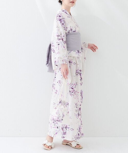 natural couture(ナチュラルクチュール)の「〈MARY QUANTコラボ〉セパレートスカート浴衣(浴衣・レディース・ネイビー/ベージュ系その他/パープル系その他・FREE)」の15枚目の写真