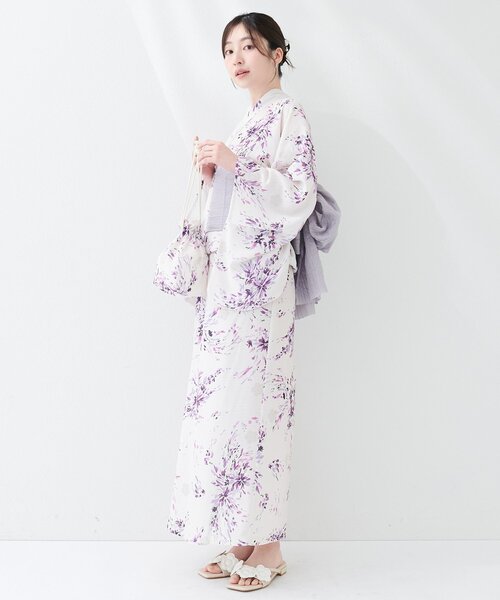 natural couture(ナチュラルクチュール)の「〈MARY QUANTコラボ〉セパレートスカート浴衣(浴衣・レディース・ネイビー/ベージュ系その他/パープル系その他・FREE)」の16枚目の写真