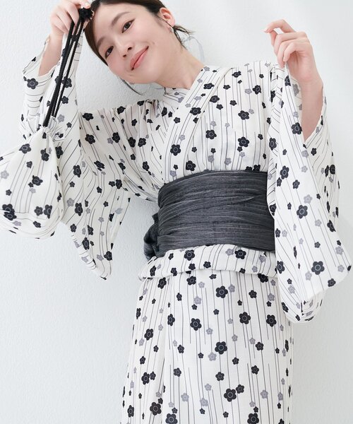 natural couture(ナチュラルクチュール)の「〈MARY QUANTコラボ〉セパレートスカート浴衣(浴衣・レディース・ネイビー/ベージュ系その他/パープル系その他・FREE)」の17枚目の写真