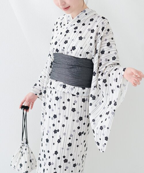 natural couture(ナチュラルクチュール)の「〈MARY QUANTコラボ〉セパレートスカート浴衣(浴衣・レディース・ネイビー/ベージュ系その他/パープル系その他・FREE)」の18枚目の写真