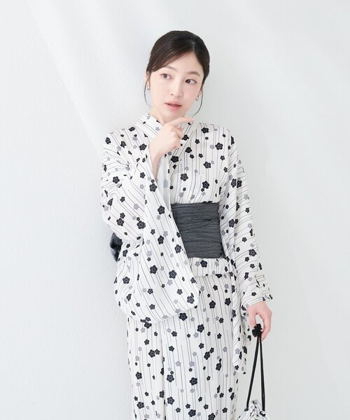 natural couture(ナチュラルクチュール)の「〈MARY QUANTコラボ〉セパレートスカート浴衣(浴衣・レディース・ネイビー/ベージュ系その他/パープル系その他・FREE)」の20枚目の写真