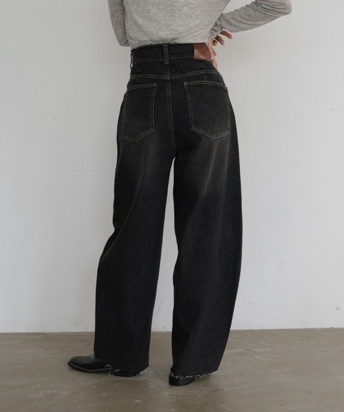 hellam（へラム）の「切り替えカーブデザインデニム（デニムパンツ・レディース・ライトブルー/グレー/ブルー・SMALL/MEDIUM）」の12枚目の写真