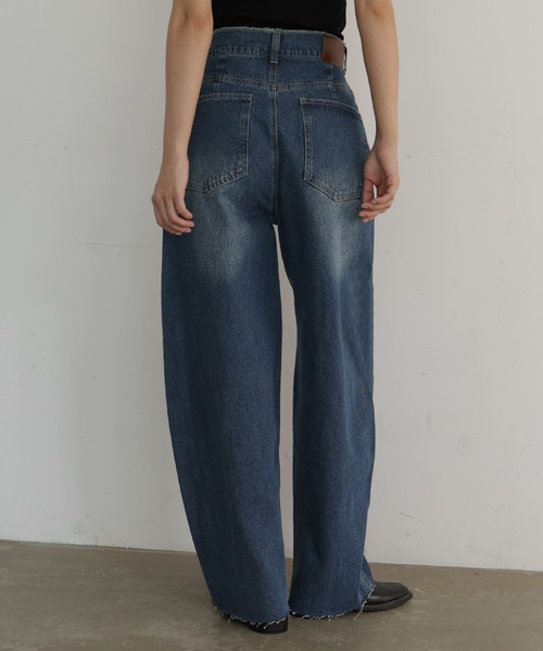 hellam（へラム）の「切り替えカーブデザインデニム（デニムパンツ・レディース・ライトブルー/グレー/ブルー・SMALL/MEDIUM）」の18枚目の写真