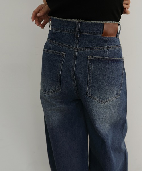 hellam（へラム）の「切り替えカーブデザインデニム（デニムパンツ・レディース・ライトブルー/グレー/ブルー・SMALL/MEDIUM）」の19枚目の写真