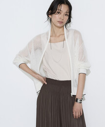 K.T KIYOKO TAKASE（キヨコタカセ）の「リネンメッシュ ジップアップカーディガン（カーディガン/ボレロ）」