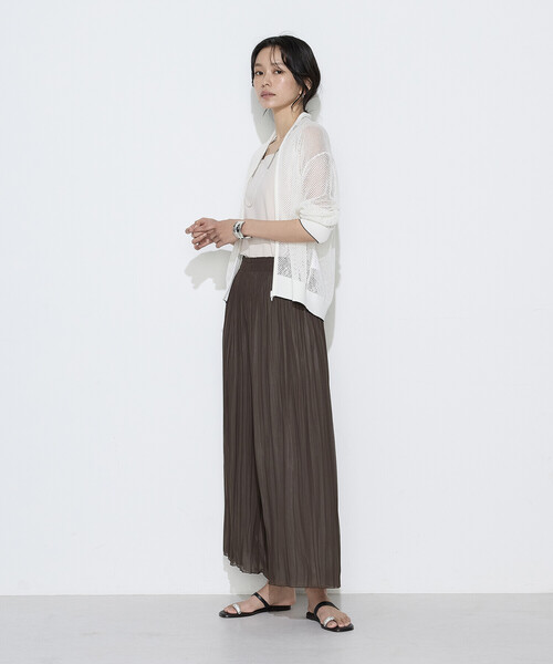 K.T KIYOKO TAKASE(キヨコタカセ)の「リネンメッシュ ジップアップカーディガン(カーディガン/ボレロ・レディース・キナリ/ネイビー/オフホワイト・FREE)」の5枚目の写真