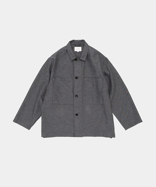 STILL BY HAND（スティルバイハンド）の「【STILL BY HAND】BL04261 / Mixed colour shirt jacket（カバーオール・メンズ・ブラック/ブラウン/グレー・48/46）」の3枚目の写真