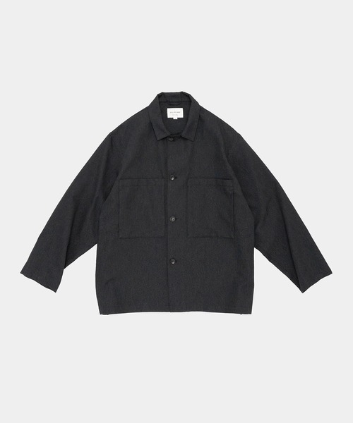 STILL BY HAND（スティルバイハンド）の「【STILL BY HAND】BL04261 / Mixed colour shirt jacket（カバーオール・メンズ・ブラック/ブラウン/グレー・48/46）」の2枚目の写真