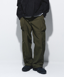 EASY WIDE NYLON RIPSTOP PANTS - KHAKI