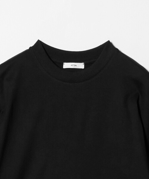UNITED ARROWS(ユナイテッドアローズ)の「<ATON>オーバーサイズ Tシャツ(Tシャツ/カットソー・レディース・ホワイト/ブラック・01(36))」の9枚目の写真