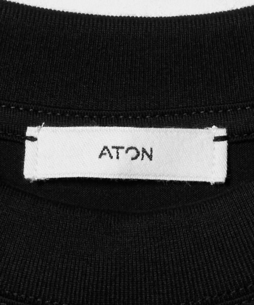 UNITED ARROWS(ユナイテッドアローズ)の「<ATON>オーバーサイズ Tシャツ(Tシャツ/カットソー・レディース・ホワイト/ブラック・01(36))」の4枚目の写真