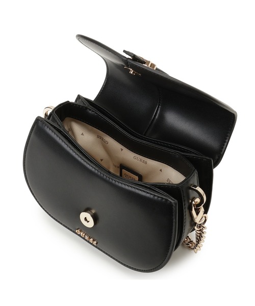 Guess(ゲス)の「CARRIE Mini Flap Crossbody ショルダーバッグ(ショルダーバッグ・レディース・ブラック/ライトベージュ・ONE SIZE)」の9枚目の写真