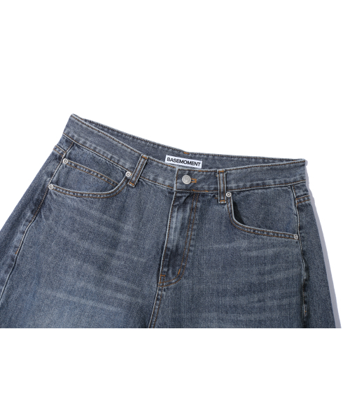 BASEMOMENT(ベースモーメント)の「ロバー カーブド ウォッシング デニムパンツ スモークインディゴ(デニムパンツ・メンズ・その他・M/L/XL)」の4枚目の写真