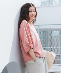 『仁村紗和さん着用』『UR TECH』サマシェアツイストスリーブプルオーバー｜接触冷感/UVカット/抗菌/防臭/通勤