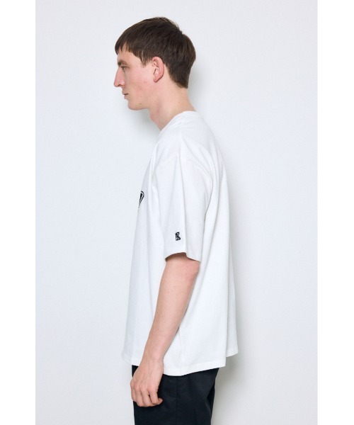 AZUL by moussy(アズールバイマウジー)の「【Dickies×AZUL】ロゴTシャツ(Tシャツ/カットソー・メンズ・ブラック/オレンジ/ホワイト・X-LARGE/LARGE/MEDIUM)」の9枚目の写真