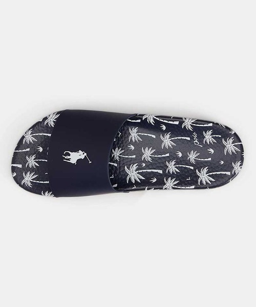 POLO RALPH LAUREN（ポロ ラルフ ローレン）の「ポロ ラルフ ローレン POLO SLIDE ポロ スライド  サンダル（サンダル・メンズ・ホワイト×ネイビー・90/100/80）」の3枚目の写真