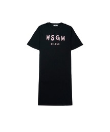 MSGM KIDS（エムエスジーエムキッズ）の「MSGM KIDS ブラッシュロゴ Tシャツワンピース（ワンピース）」