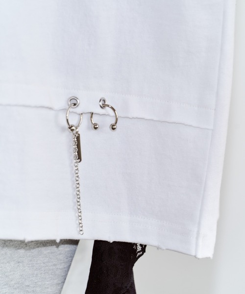 JOSE MOON（ジョゼムーン）の「PIGMENT OVER T/ピグメントオーバーT（Tシャツ/カットソー・レディース・チャコールグレー/サックスブルー/ブラウン/ホワイト・FREE）」の21枚目の写真