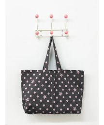 ESCAPEFROM（エスケープフロム）の「プラムピクセル ESCF ドット星デニムエコバッグ（エコバッグ/サブバッグ）」