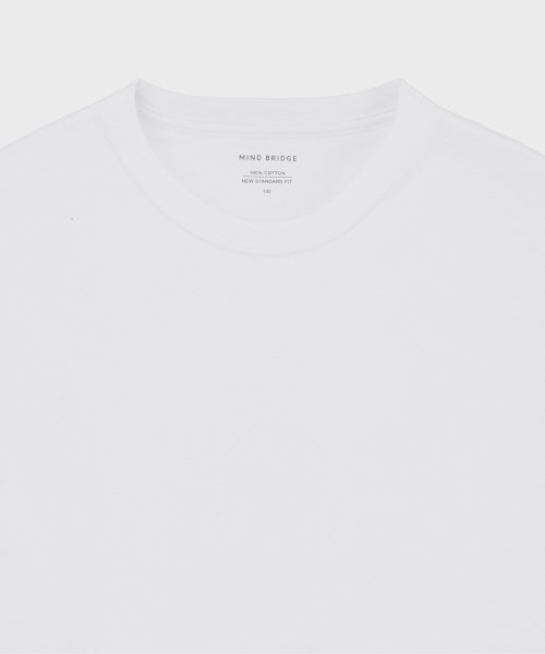 MINDBRIDGE(マインドブリッジ)の「高密度スーピマコットンベーシック半袖Tシャツ_2パック MATS0102(Tシャツ/カットソー・メンズ・ホワイト/ブラック・90/95/100/105/110)」の6枚目の写真