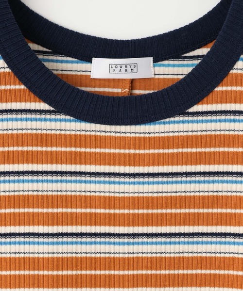 LOWRYS FARM(ローリーズファーム)の「マルチボーダーワンピSS 672034(ワンピース・レディース・ホワイト系その他/ブラウン系その他/オレンジ系その他・FREE)」の15枚目の写真