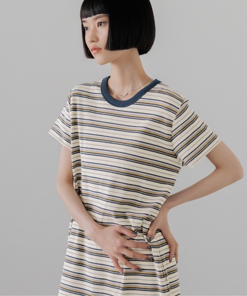 LOWRYS FARM(ローリーズファーム)の「マルチボーダーワンピSS 672034(ワンピース・レディース・ホワイト系その他/ブラウン系その他/オレンジ系その他・FREE)」の18枚目の写真