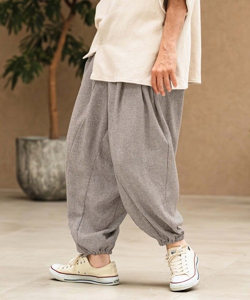 CAMBIO(カンビオ)の「mp14967- Melange Hopsack Balloon Jogger Pants ジョガーパンツ(S64826cmb)(その他パンツ・メンズ・ベージュ/グレー/ナチュラル/グリーン/ブラック・S/L/M)」の4枚目の写真