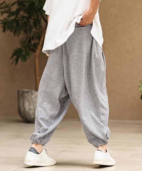 mp14967- Melange Hopsack Balloon Jogger Pants ジョガーパンツ
