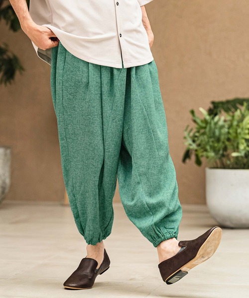 CAMBIO(カンビオ)の「mp14967- Melange Hopsack Balloon Jogger Pants ジョガーパンツ(S64826cmb)(その他パンツ・メンズ・ベージュ/グレー/ナチュラル/グリーン/ブラック・S/L/M)」の1枚目の写真
