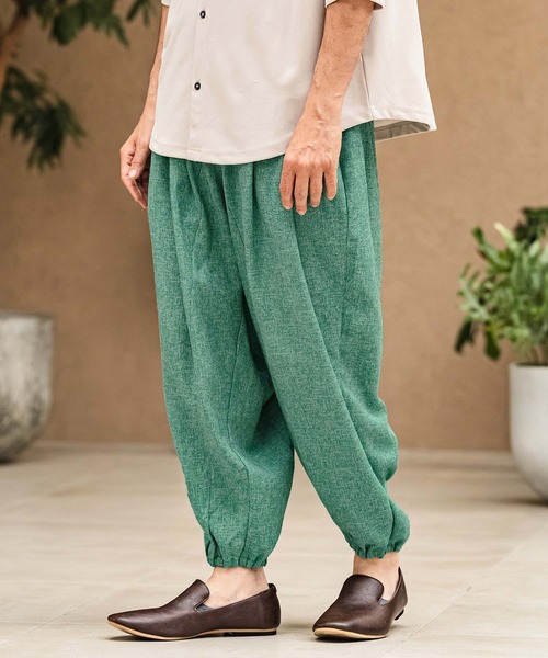 CAMBIO(カンビオ)の「mp14967- Melange Hopsack Balloon Jogger Pants ジョガーパンツ(S64826cmb)(その他パンツ・メンズ・ベージュ/グレー/ナチュラル/グリーン/ブラック・S/L/M)」の6枚目の写真