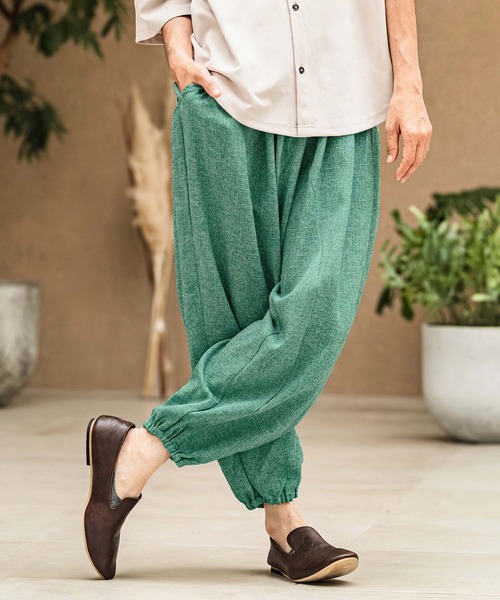 CAMBIO(カンビオ)の「mp14967- Melange Hopsack Balloon Jogger Pants ジョガーパンツ(S64826cmb)(その他パンツ・メンズ・ベージュ/グレー/ナチュラル/グリーン/ブラック・S/L/M)」の7枚目の写真