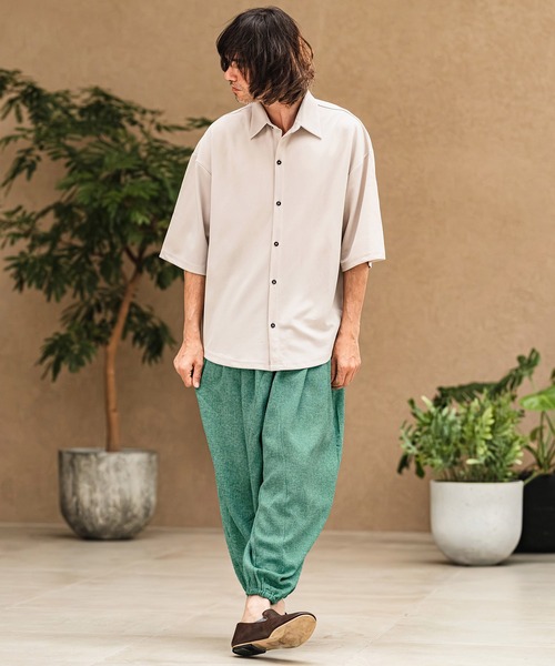 CAMBIO(カンビオ)の「mp14967- Melange Hopsack Balloon Jogger Pants ジョガーパンツ(S64826cmb)(その他パンツ・メンズ・ベージュ/グレー/ナチュラル/グリーン/ブラック・S/L/M)」の9枚目の写真