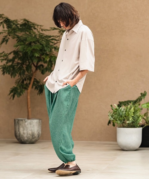 CAMBIO(カンビオ)の「mp14967- Melange Hopsack Balloon Jogger Pants ジョガーパンツ(S64826cmb)(その他パンツ・メンズ・ベージュ/グレー/ナチュラル/グリーン/ブラック・S/L/M)」の10枚目の写真