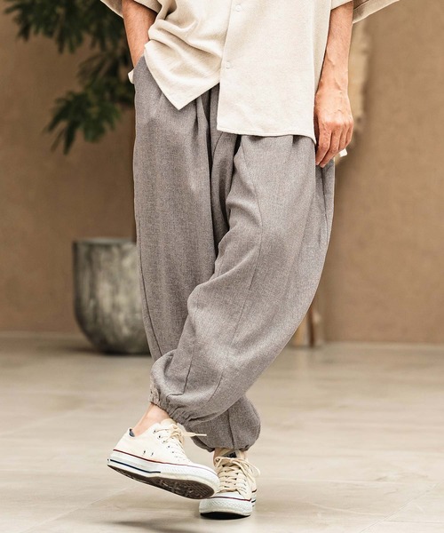 CAMBIO(カンビオ)の「mp14967- Melange Hopsack Balloon Jogger Pants ジョガーパンツ(S64826cmb)(その他パンツ・メンズ・ベージュ/グレー/ナチュラル/グリーン/ブラック・S/L/M)」の16枚目の写真