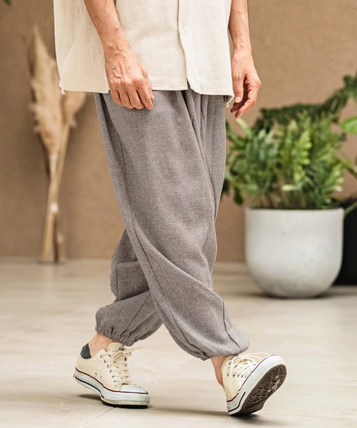 CAMBIO(カンビオ)の「mp14967- Melange Hopsack Balloon Jogger Pants ジョガーパンツ(S64826cmb)(その他パンツ・メンズ・ベージュ/グレー/ナチュラル/グリーン/ブラック・S/L/M)」の17枚目の写真