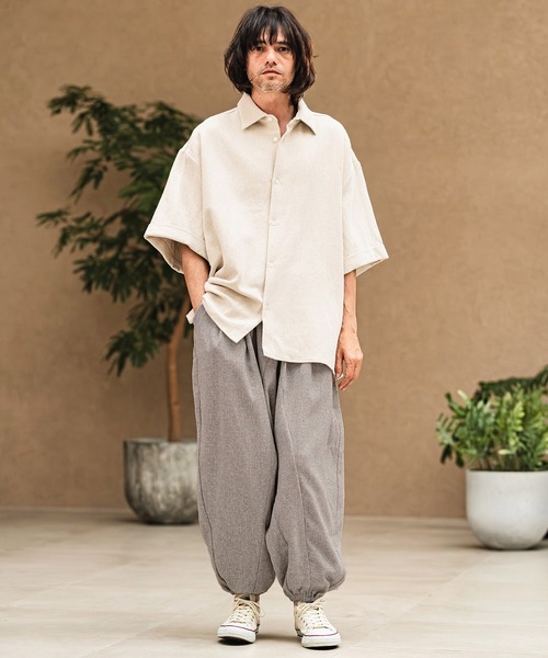 CAMBIO(カンビオ)の「mp14967- Melange Hopsack Balloon Jogger Pants ジョガーパンツ(S64826cmb)(その他パンツ・メンズ・ベージュ/グレー/ナチュラル/グリーン/ブラック・S/L/M)」の18枚目の写真